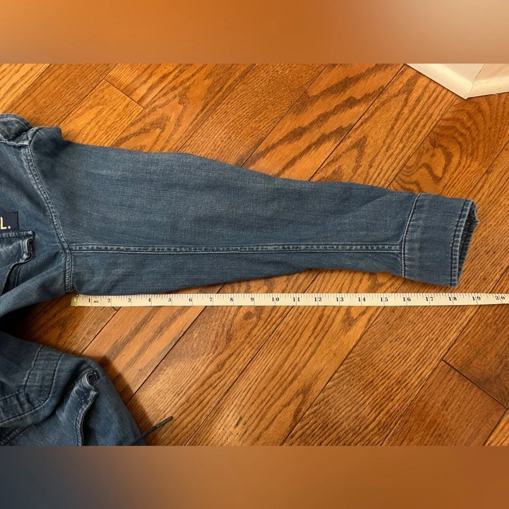 Polo Ralph Lauren - Oversized Women’s  Denim Jacket Blue Military Style Sz S - Picture 14 of 17